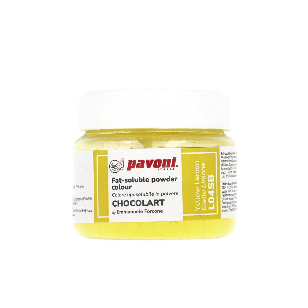 COLORI LIPOSOLUBILI IN POLVERE 40 GR - GIALLO LIMONE - L04SB - PAVONI ITALIA - ATTREZZATURA PROFESSIONALE
