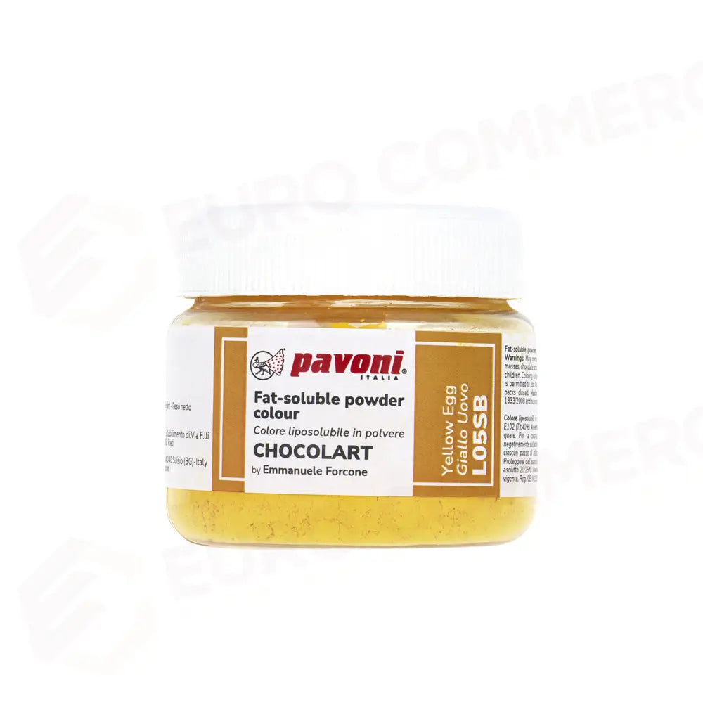 COLORI LIPOSOLUBILI IN POLVERE 40 GR - GIALLO UOVO - L05SB - PAVONI ITALIA - ATTREZZATURA PROFESSIONALE