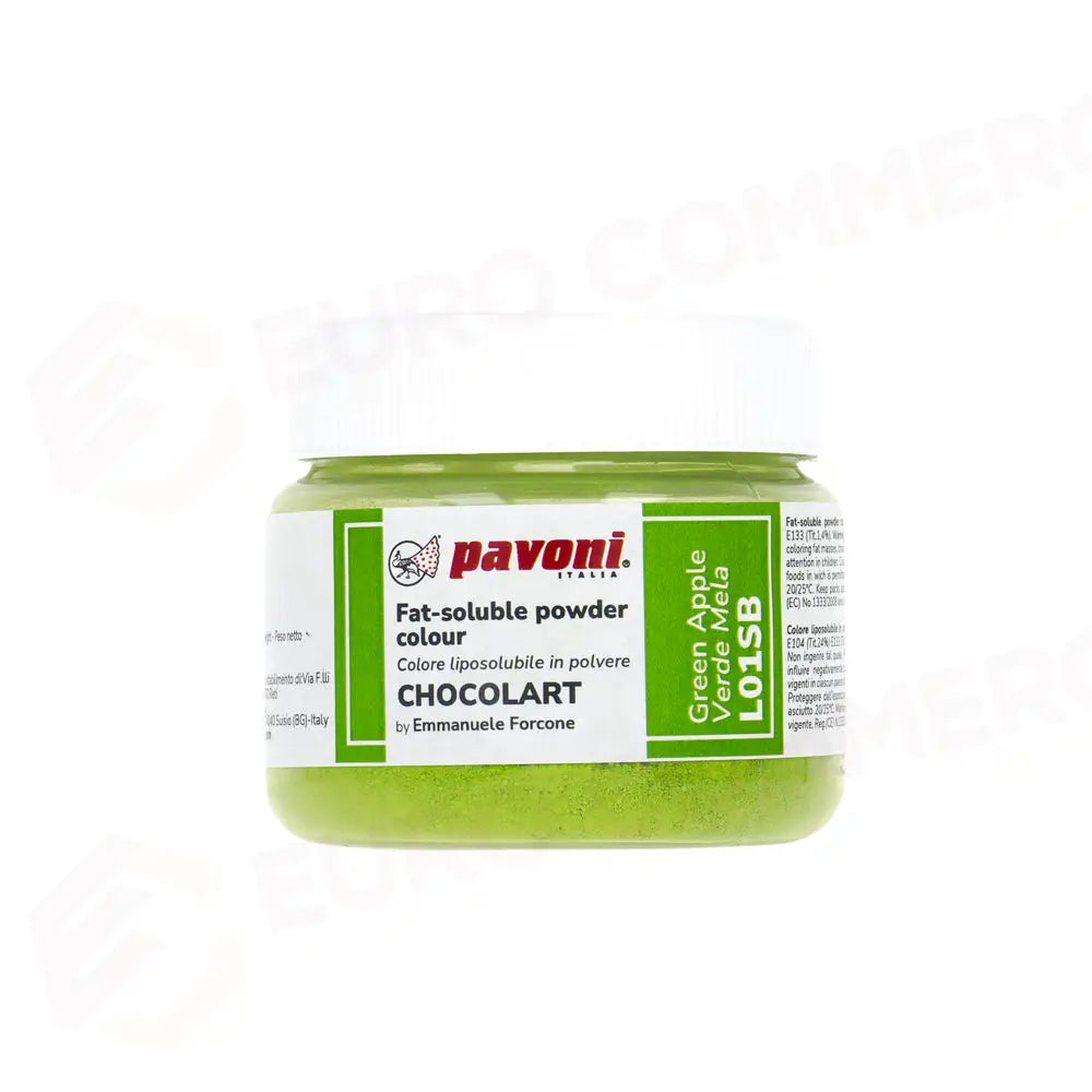 COLORI LIPOSOLUBILI IN POLVERE 40 GR - VERDE MELA - L01SB - PAVONI ITALIA - ATTREZZATURA PROFESSIONALE