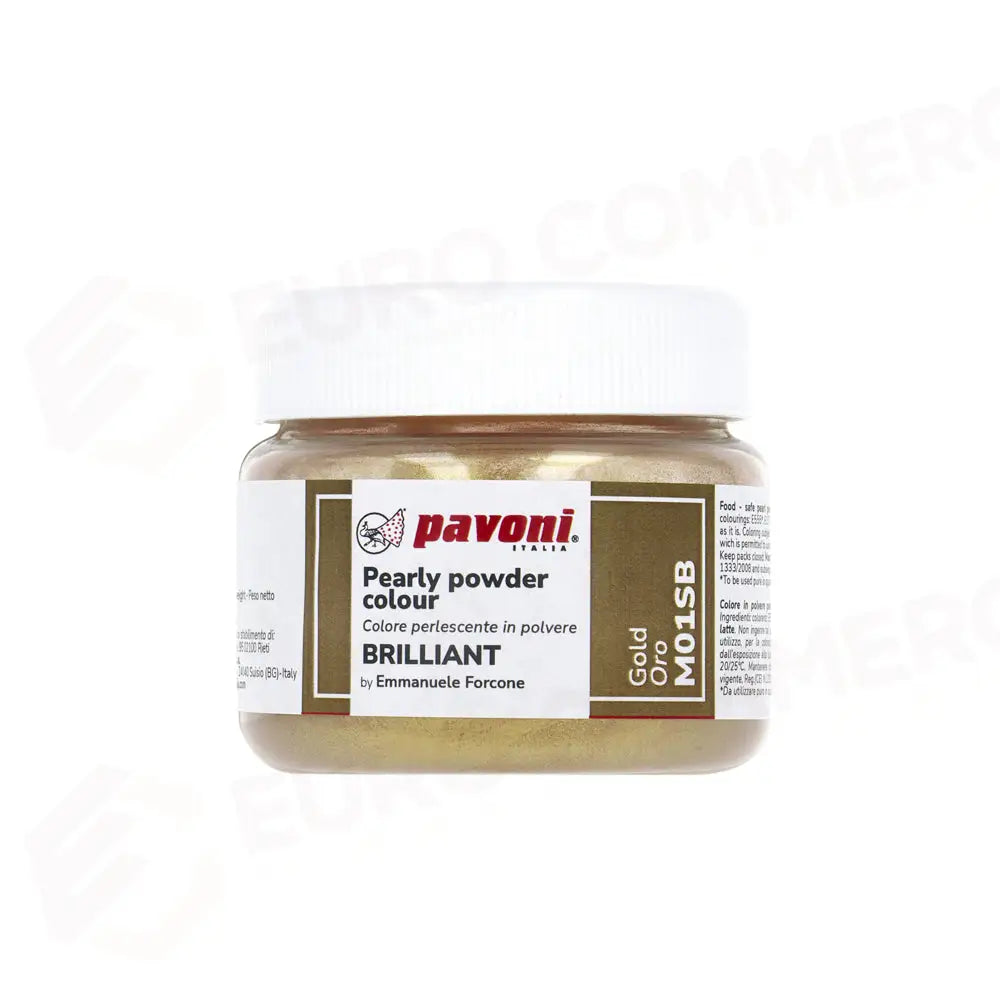 COLORI METALLIZZATI IN POLVERE 40 GR - ORO - M01SB - PAVONI ITALIA - ATTREZZATURA PROFESSIONALE