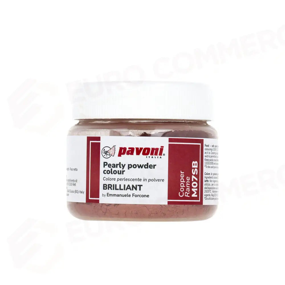 COLORI METALLIZZATI IN POLVERE 40 GR - RAME - M07SB - PAVONI ITALIA - ATTREZZATURA PROFESSIONALE