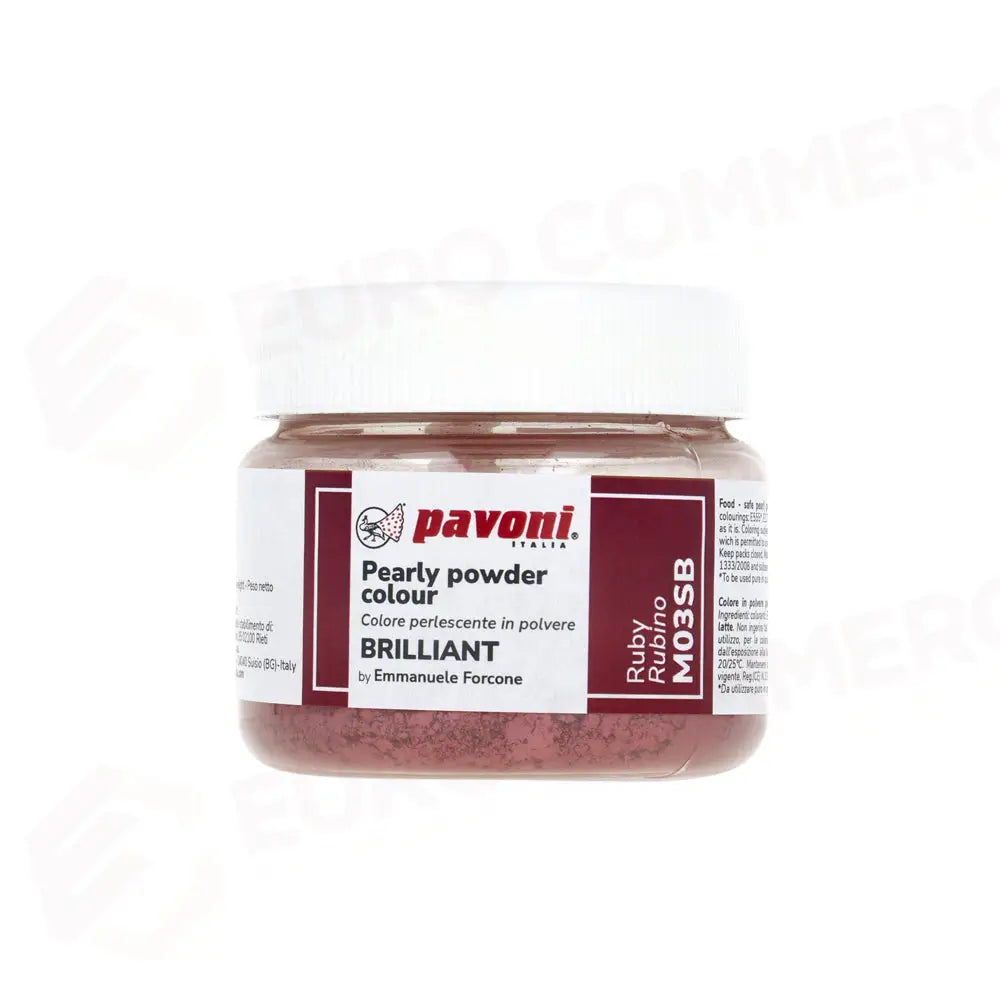 COLORI METALLIZZATI IN POLVERE 40 GR - RUBINO - M03SB - PAVONI ITALIA - ATTREZZATURA PROFESSIONALE
