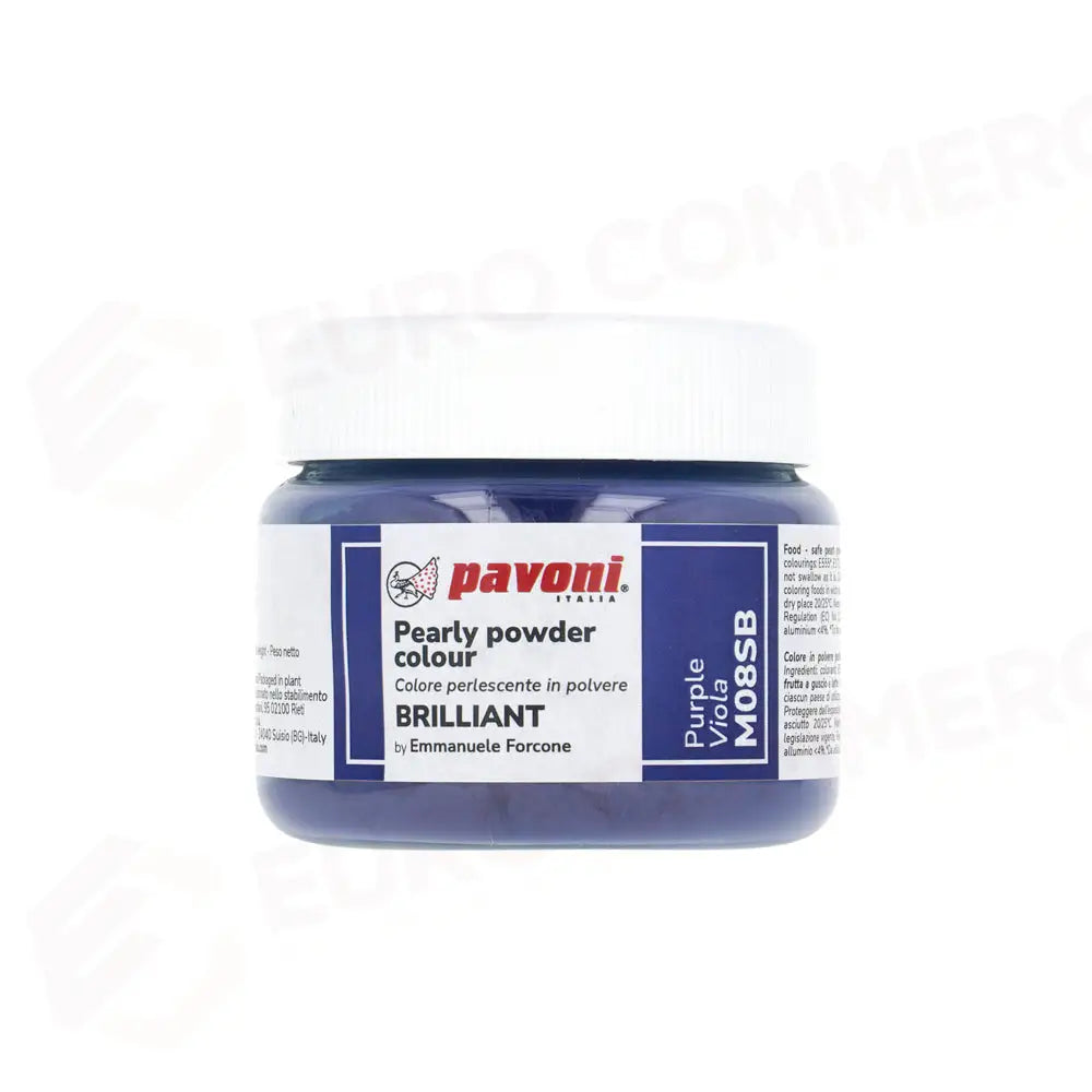 COLORI METALLIZZATI IN POLVERE 40 GR - VIOLA - M08SB - PAVONI ITALIA - ATTREZZATURA PROFESSIONALE