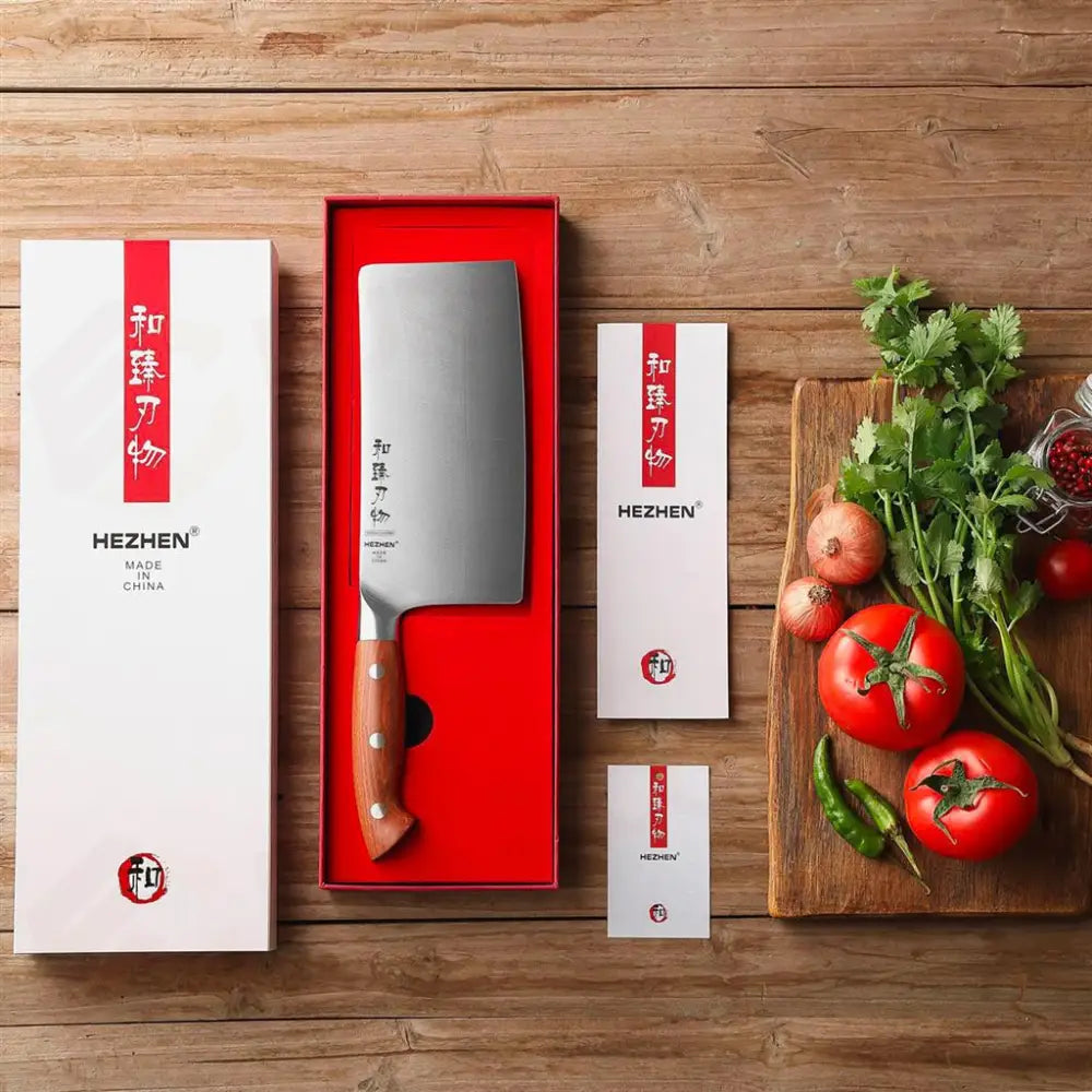 COLTELLO CLEAVER/MANNAIA 17.8 CM GERMAN STEEL X02-DC HEZHEN - 14000008 - MEDRI