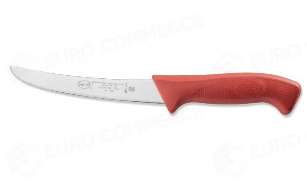 COLTELLO DISOSSO CURVO CM.16 ROSSO SKIN - 109216.R - SANELLI - COLTELLERIA