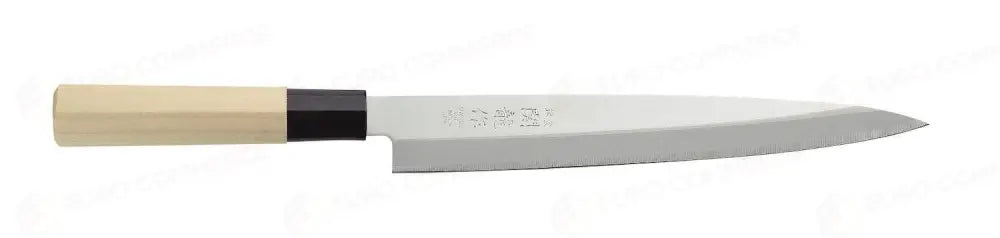COLTELLO GIAPPONESE SASHIMI LEGNO CHIARO (L)335MM - HENDI