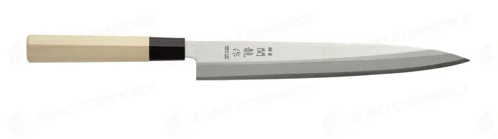 COLTELLO GIAPPONESE SASHIMI LEGNO CHIARO (L)375MM - HENDI