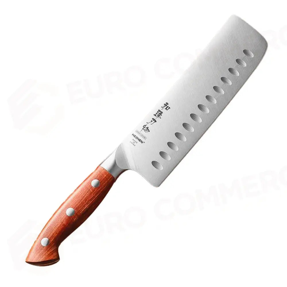 COLTELLO NAKIRI OLIVATO 17.8 CM GERMAN STEEL X02-XC HEZHEN - 14000009 - MEDRI