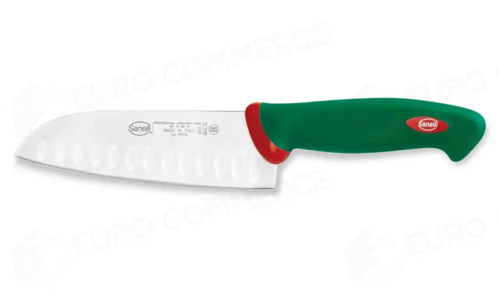 COLTELLO SANTOKU OLIVATO CM.16 PREMANA - 385616 - SANELLI - COLTELLERIA