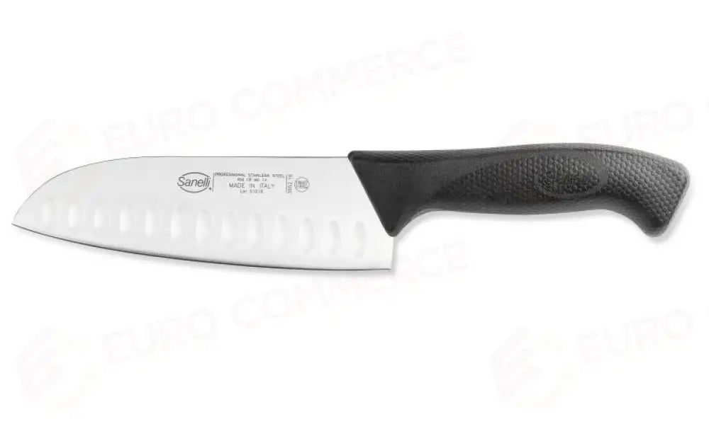 COLTELLO SANTOKU OLIVATO CM.16 SKIN - 385216 - SANELLI - COLTELLERIA