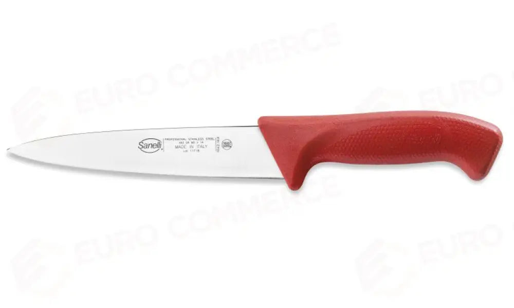 COLTELLO SCANNARE CM.18 ROSSO SKIN - 106218.R - SANELLI - COLTELLERIA