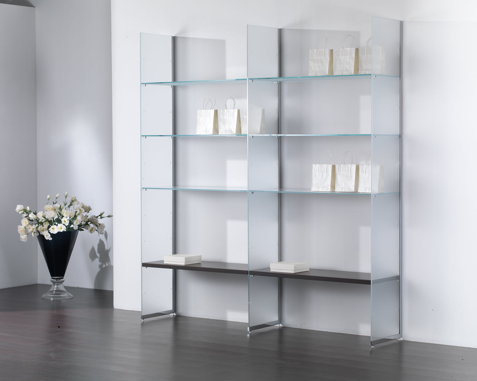 VETRINE COMPONIBILI GLASSYSTEM 203X40X220 CM - COM/GS21 - ITALVETRINE
