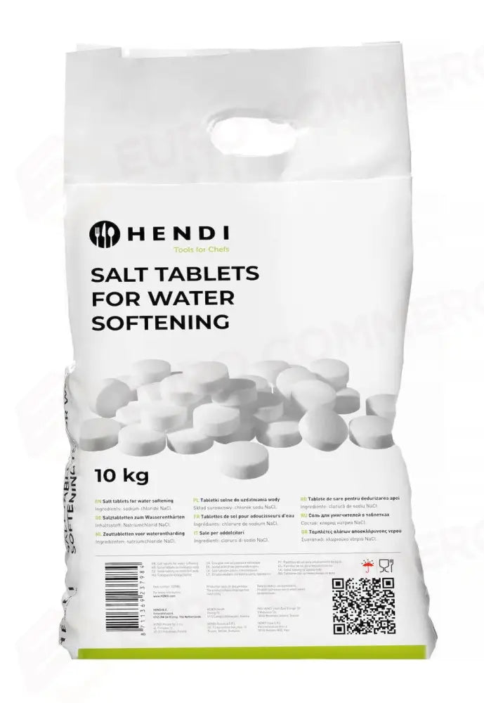 COMPRESSE DI SALE PER ADDOLCIMENTO DELL’ACQUA. 10 KG - HENDI