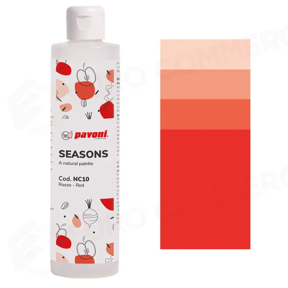 CONCENTRATI NATURALI A BASE BURRO DI CACAO 200 G SEASONS - ROSSO - NC10 - PAVONI ITALIA - ATTREZZATURA PROFESSIONALE