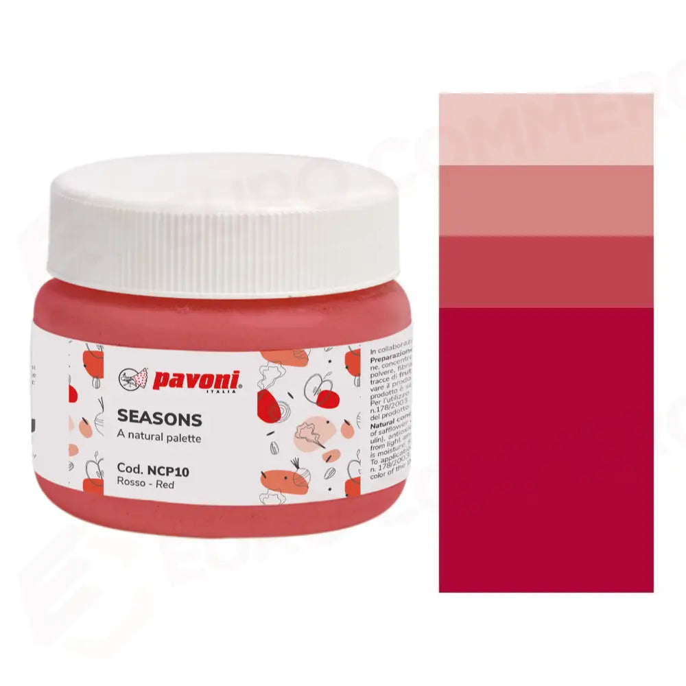 CONCENTRATI NATURALI IN POLVERE 80 G SEASONS - ROSSO CILIEGIA - NCP05 - PAVONI ITALIA - ATTREZZATURA PROFESSIONALE