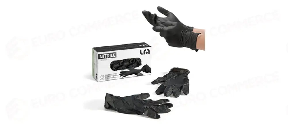 CONF.100 PZ GUANTI MED.NITR.NERI MEDIUM - 141724 - MORINI
