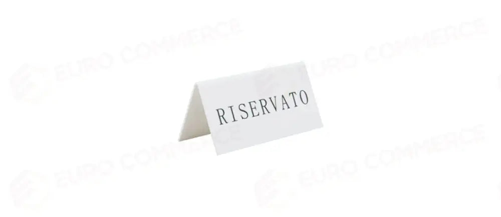CONF.5 PZ SEGNAPOSTO ACRILICO BIANCO RISERVATO - 201429 - MORINI