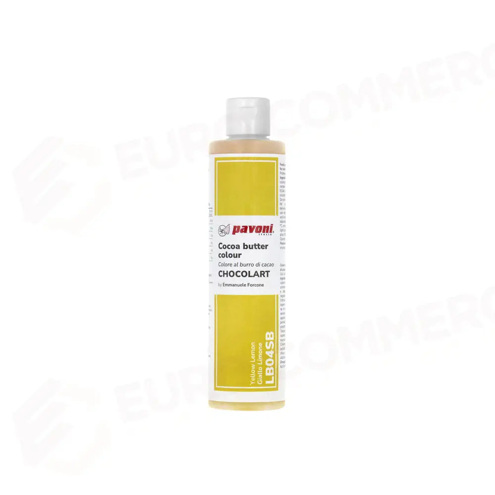 CONFEZIONE 200 GR BURRO DI CACAO - GIALLO LIMONE - LB04SB - PAVONI ITALIA - ATTREZZATURA PROFESSIONALE