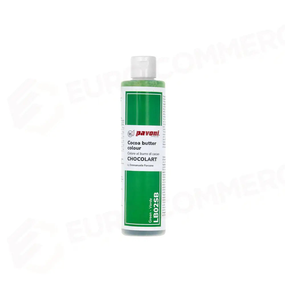 CONFEZIONE 200 GR BURRO DI CACAO - VERDE - LB02SB - PAVONI ITALIA - ATTREZZATURA PROFESSIONALE