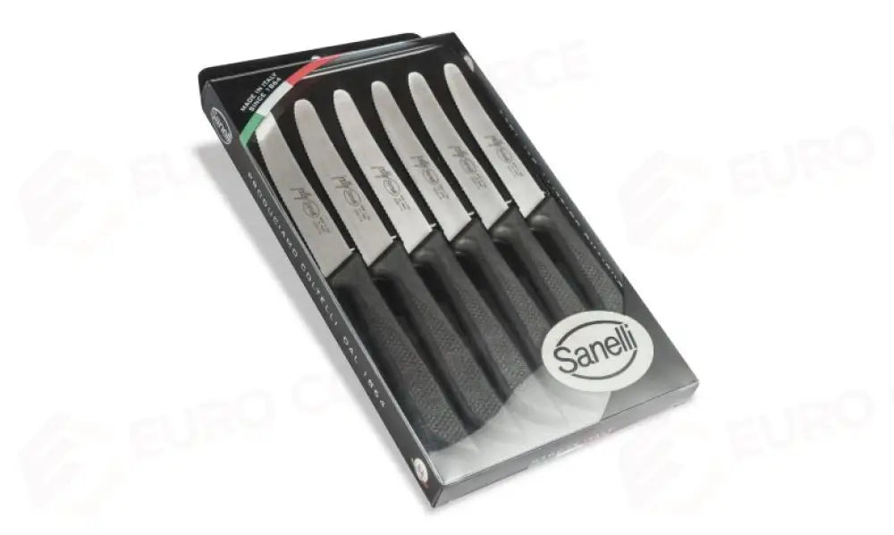 CONFEZIONE 6 PZ. TAVOLA NERO JOLLY - 906206.N - SANELLI - COLTELLERIA