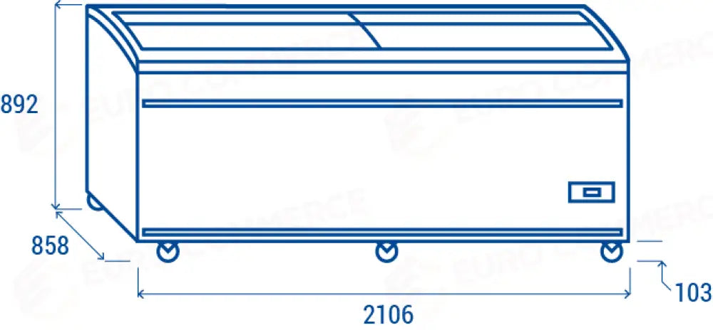 CONGELATORE A ISOLA DA SUPERMERCATO (LARGHEZZA: 2100 MM) L1 -15°C/-18°C - VF 2200VB - COOL HEAD