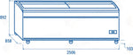 CONGELATORE A ISOLA DA SUPERMERCATO (LARGHEZZA: 2500 MM) L1 -15°C/-18°C - VF 2500SW - COOL HEAD