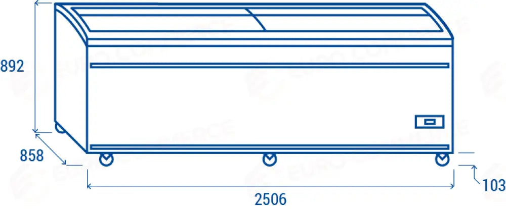 CONGELATORE A ISOLA DA SUPERMERCATO (LARGHEZZA: 2500 MM) L1 -15°C/-18°C - VF 2500SW - COOL HEAD