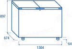 400 LT. CONGELATORE A POZZETTO (APERTURA PORTE CON SISTEMA FLIP-FLOP) C1 -18°C - CFB 400 - COOL HEAD