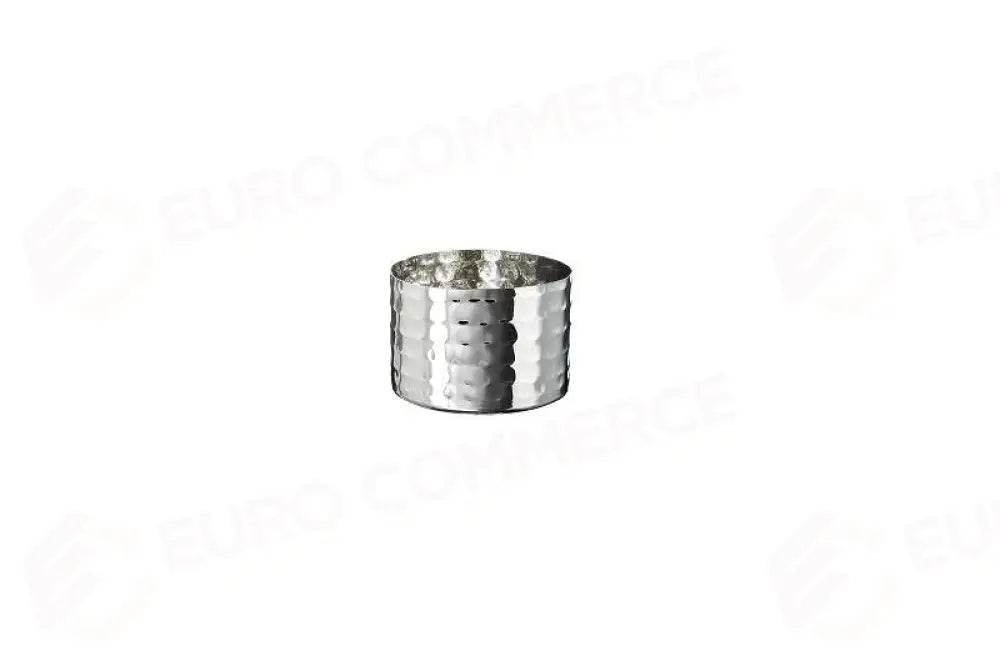 CONTENITORE CILINDRICO IN ACCIAIO MARTELLATO ACCIAIO - Ø7X5 CM - 200 ML - P2123 - LEONE - ACCIAIO MARTELLATO