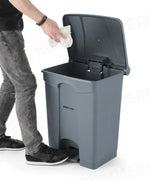 CONTENITORE CON APERTURA A PEDALE AMERBOX 87L GRIGIO CHIARO 500X410X(H)815MM - 691168