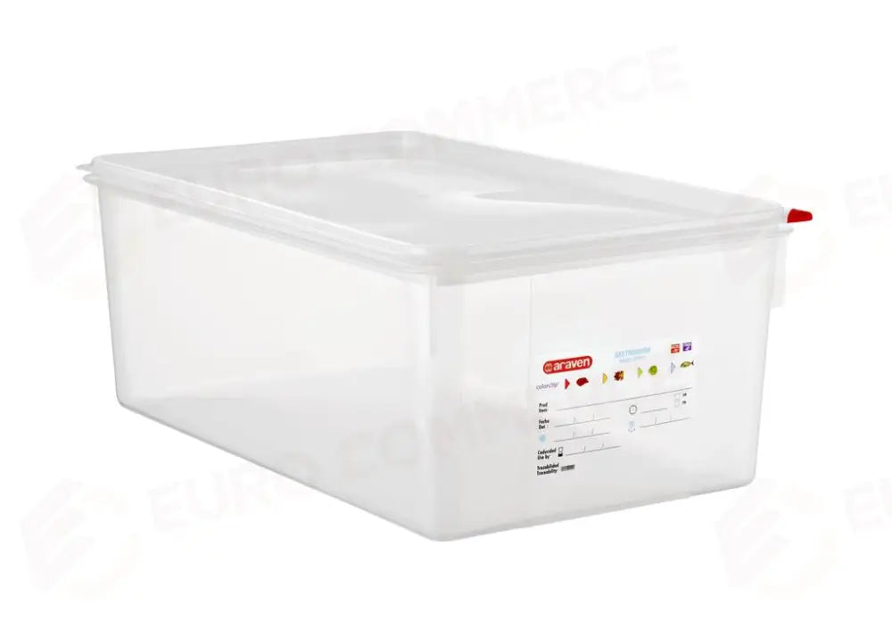CONTENITORE CON COPERCHIO 1/1 53X32.5 CM H 10 CM POLIPROPILENE 03036 ARAVEN - 12480044 - MEDRI