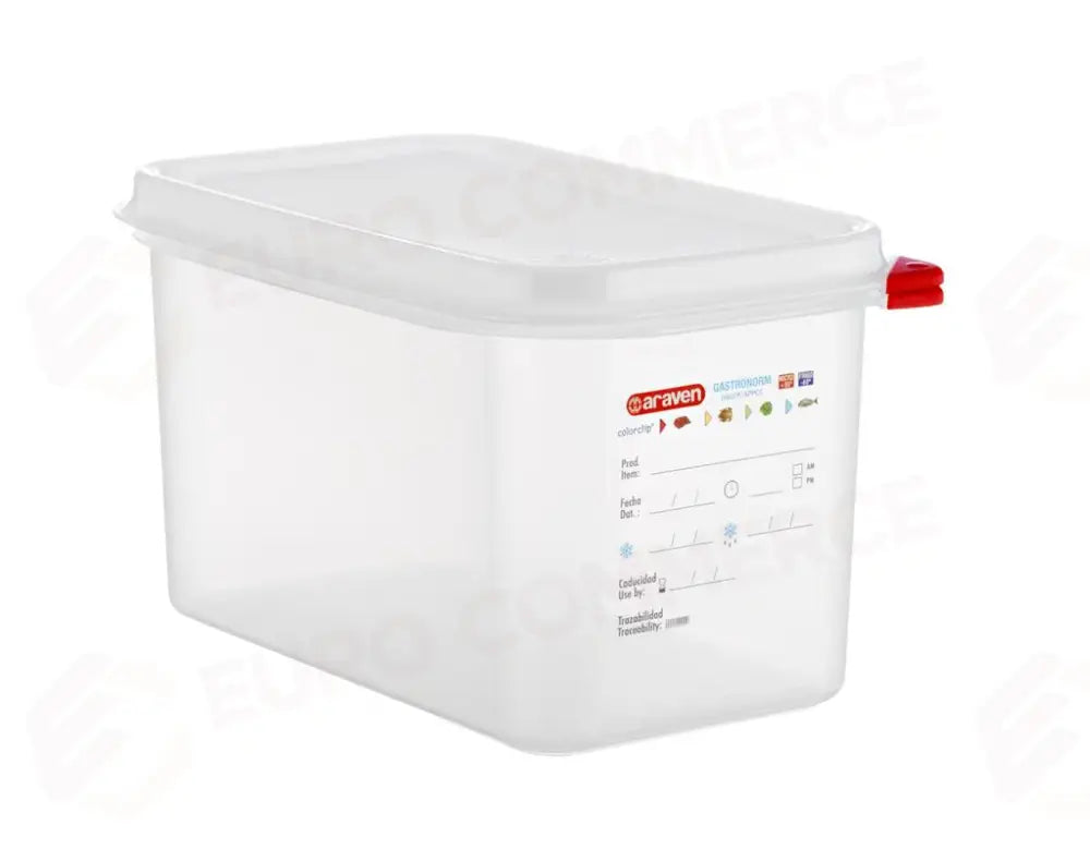 CONTENITORE CON COPERCHIO 1/4 26.5X16.2 CM H 10 CM POLIPROPILENE 03027 ARAVEN - 12480003 - MEDRI