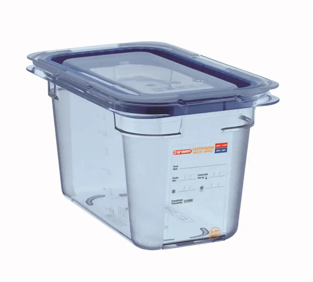 CONTENITORE CON COPERCHIO 1/4 26.5X16.2 CM H 15 CM ABS 07769 ARAVEN - 12480075 - MEDRI