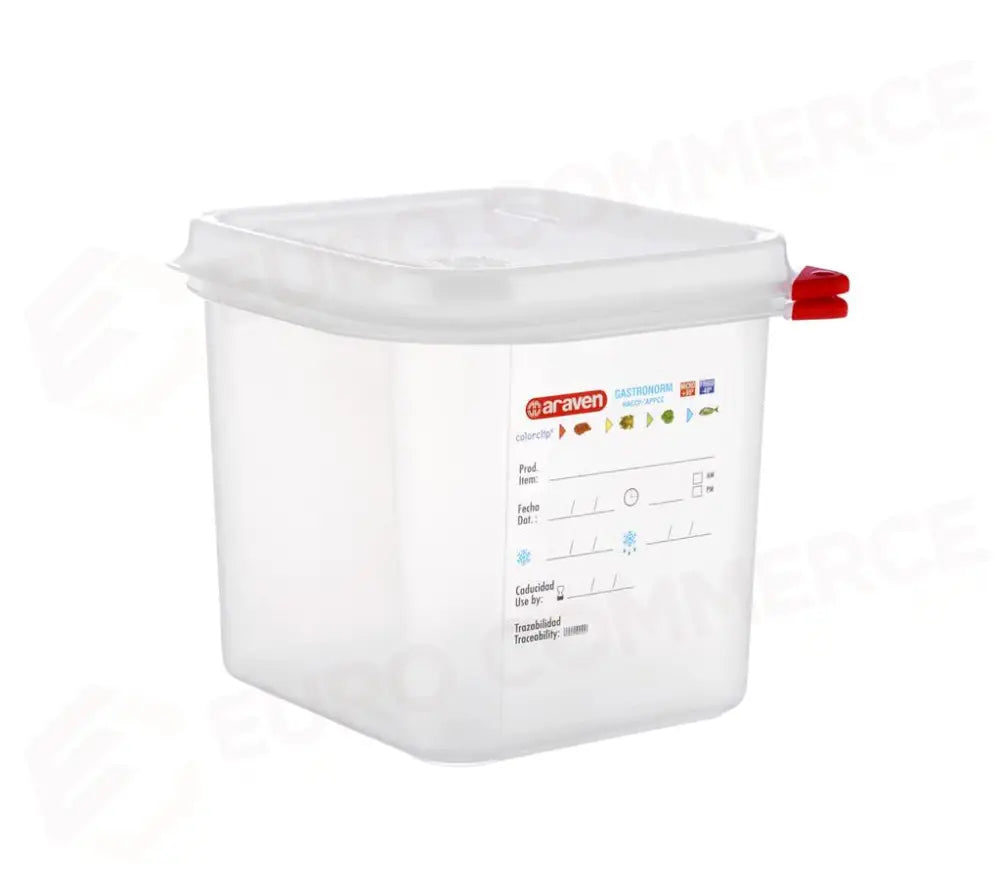 CONTENITORE CON COPERCHIO 1/6 17.6X16.2 CM H 10 CM POLIPROPILENE 03024 ARAVEN - 12480001 - MEDRI
