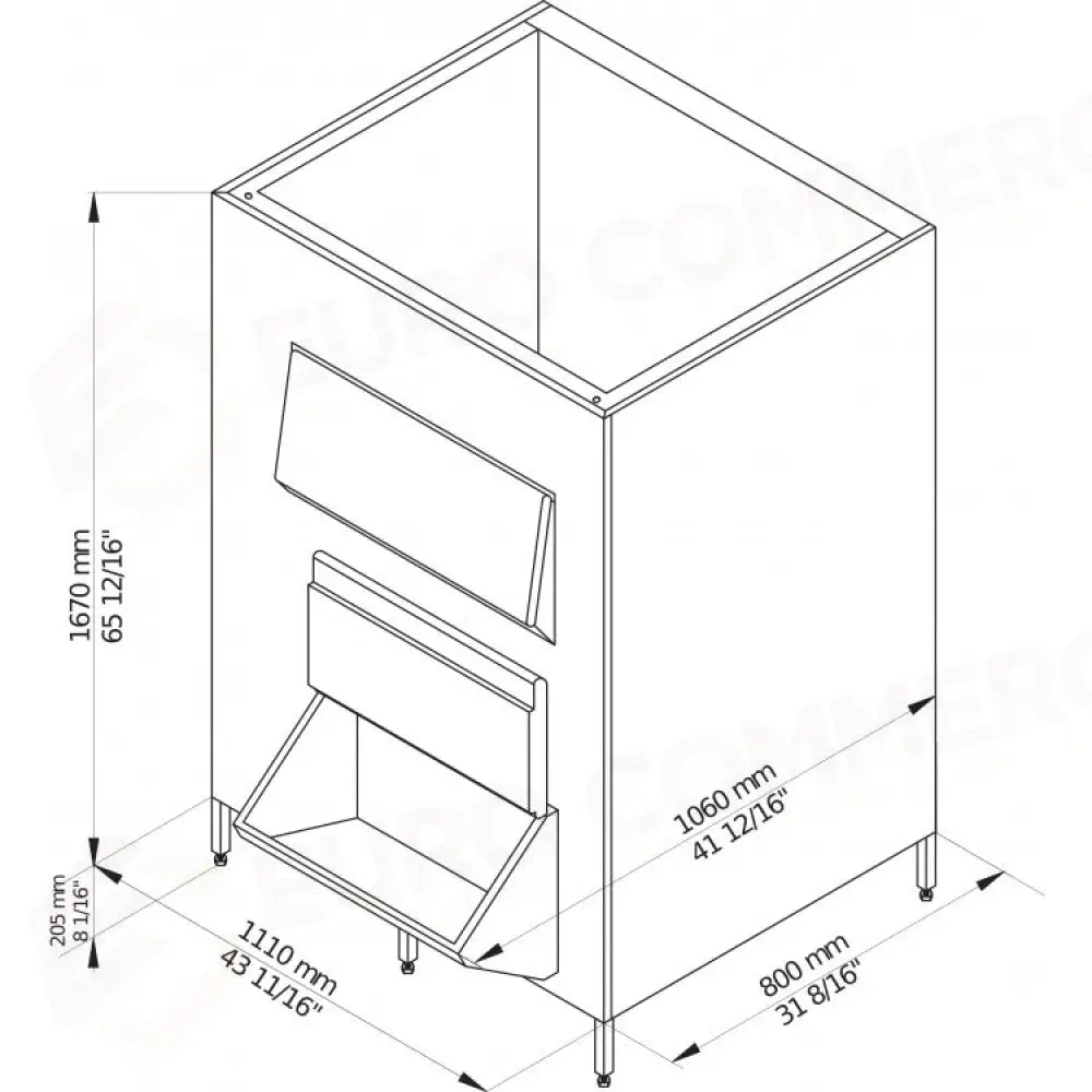 I BIN SONO ABBINABILI A TUTTI I PRODUTTORI DI GHIACCIO MODULARI. SONO DISPONIBILI NELLA VERSIONE CON CARROZZERIA IN ACCIAIO INOX CON VASCA INTERNA IN POLIETILENE E NELLA VERSIONE INTERAMENTE IN POLIETILENE. SONO DISPONIBILI ANCHE BIN CON CARRELLO ESTRAIBILE PER CONSENTIRE UN FACILE TRASPORTO DEL GHIACCIO ALLA POSTAZIONE DI UTILIZZO. - BIN550VDS - BREMA