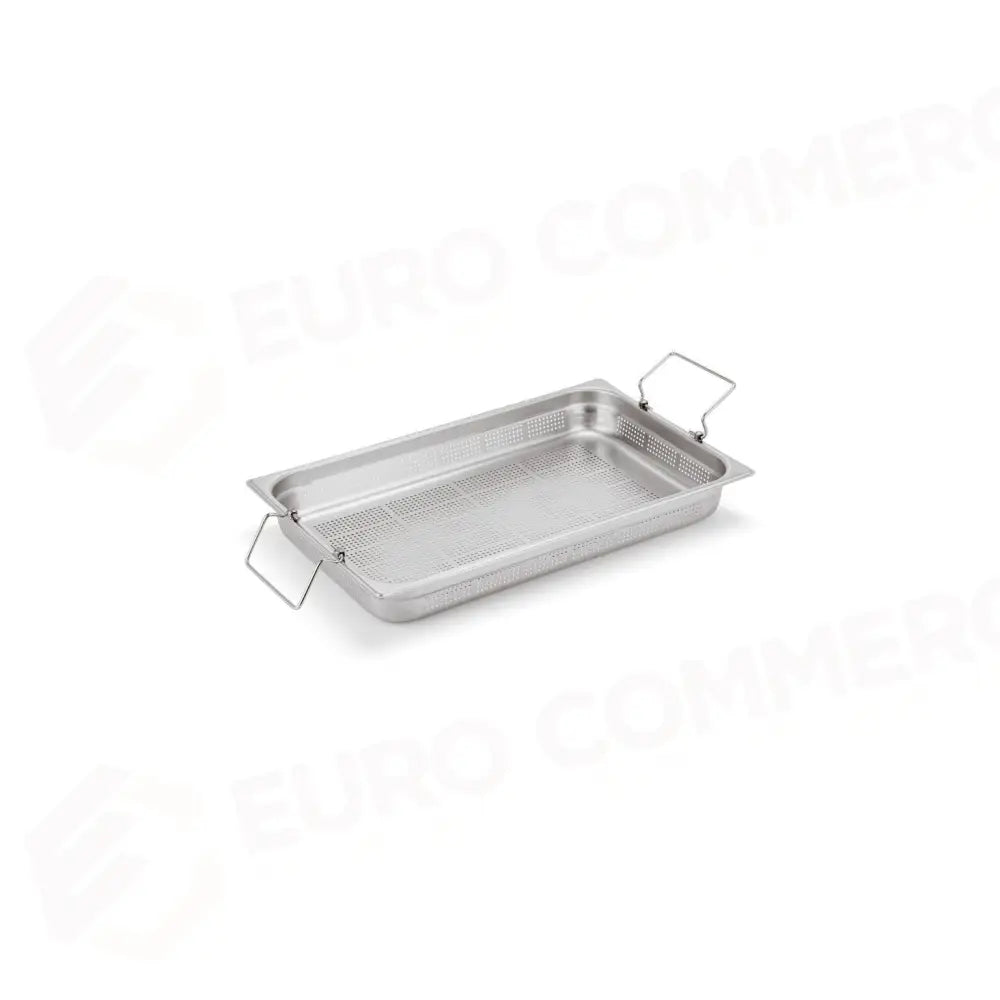 CONTENITORE FORATO CON MANIGLIE SNODATE - SERIE GN 14100 ACCIAIO INOX - PADERNO