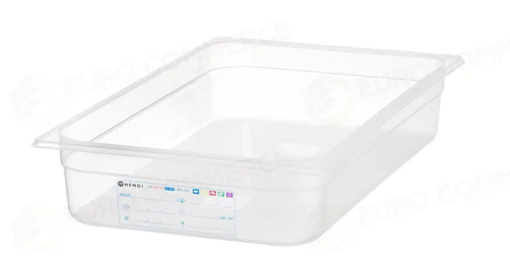 CONTENITORE GASTRONORM 1/1 GN 1/1 12L TRASPARENTE 530X325X(H)100MM - HENDI