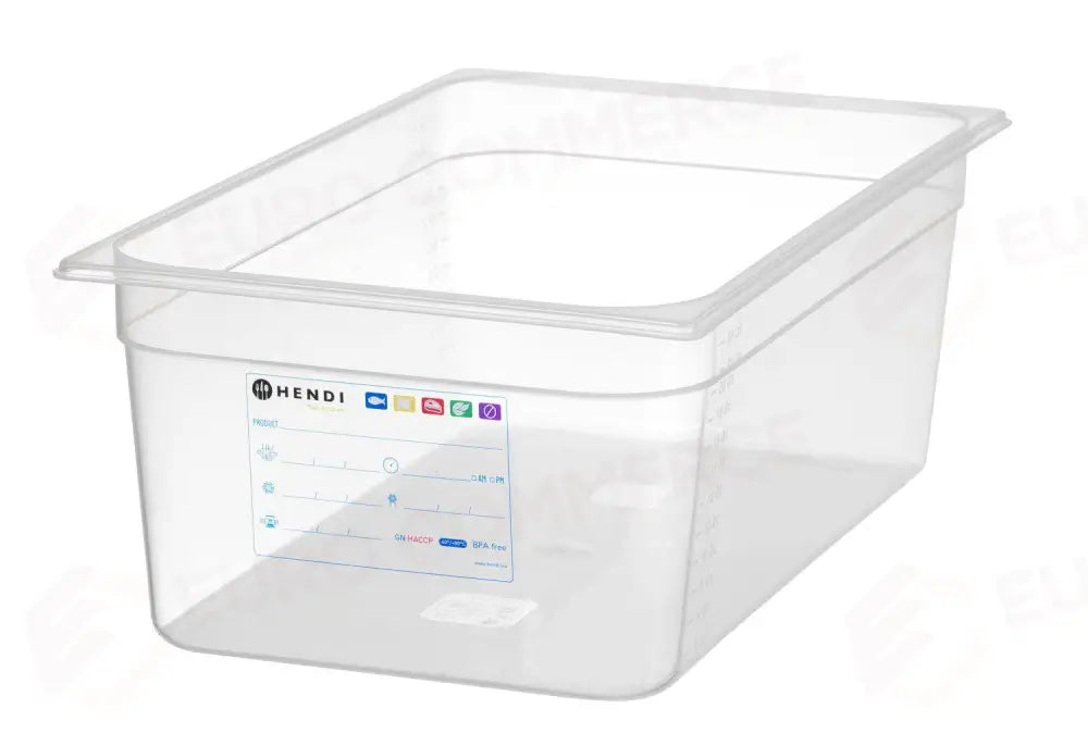 CONTENITORE GASTRONORM 1/1 GN 1/1 28L TRASPARENTE 530X325X(H)200MM - HENDI
