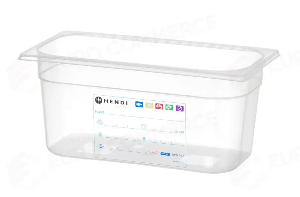 CONTENITORE GASTRONORM 1/3 GN 1/3 5,7L TRASPARENTE 325X176X(H)150MM - HENDI