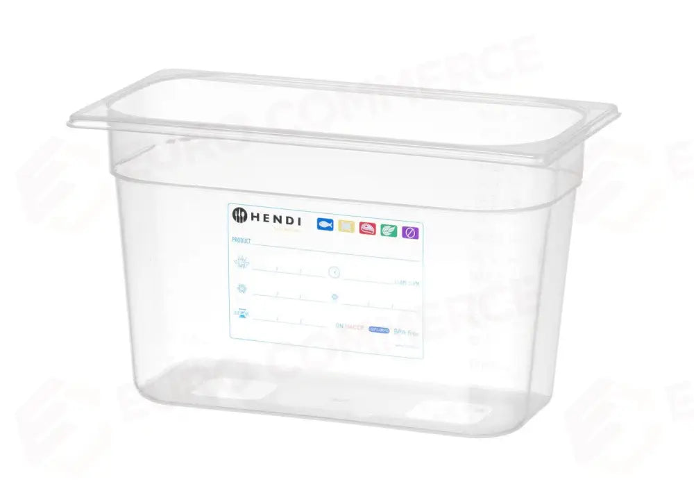 CONTENITORE GASTRONORM 1/3 GN 1/3 7,8L TRASPARENTE 325X176X(H)200MM - HENDI
