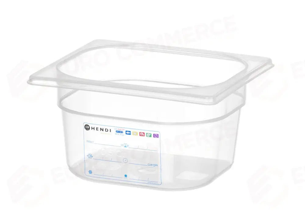 CONTENITORE GASTRONORM 1/6 GN 1/6 1,6L TRASPARENTE 176X162X(H)100MM - HENDI