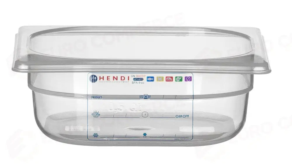 CONTENITORE GASTRONORM 1/6 GN 1/6 1L TRASPARENTE 176X162X(H)65MM - HENDI