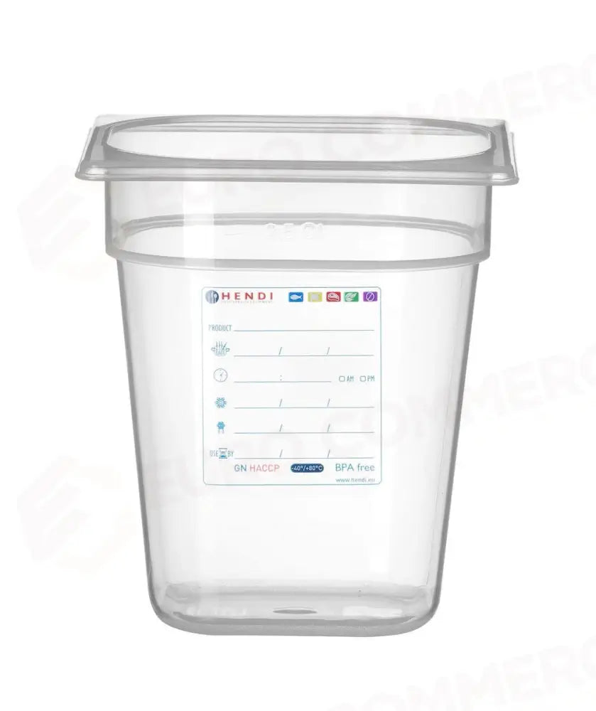 CONTENITORE GASTRONORM 1/6 GN 1/6 3,4L TRASPARENTE 176X162X(H)200MM - HENDI