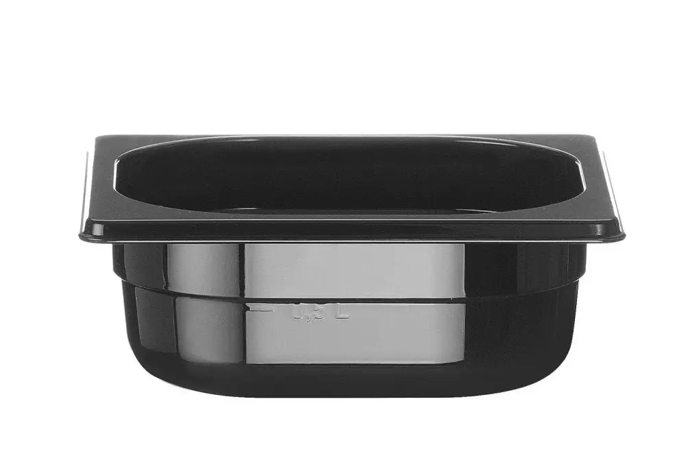 CONTENITORE GASTRONORM 1/6 PROFI LINE GN 1/6 1L NERO 176X162X(H)65MM - HENDI