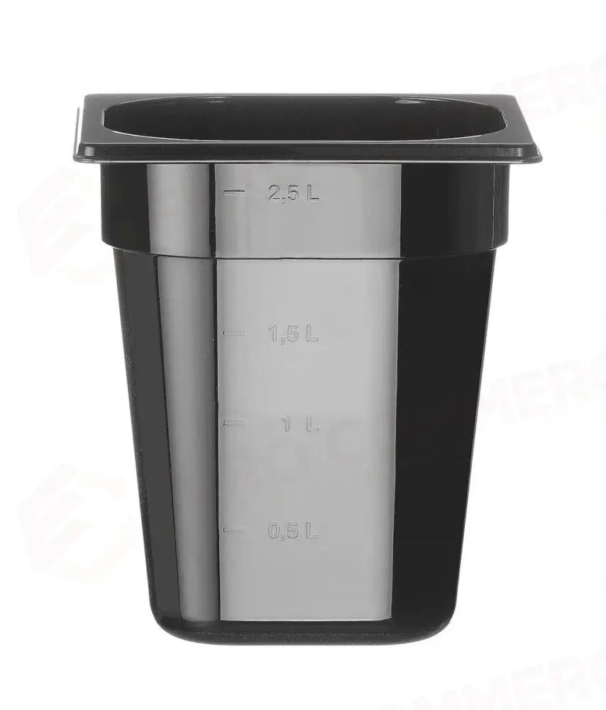 CONTENITORE GASTRONORM 1/6 PROFI LINE GN 1/6 3,4L NERO 176X162X(H)200MM - HENDI