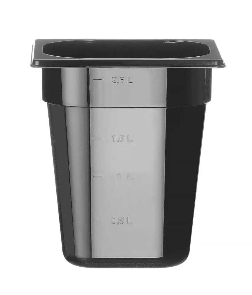 CONTENITORE GASTRONORM 1/6 PROFI LINE GN 1/6 3,4L NERO 176X162X(H)200MM - HENDI