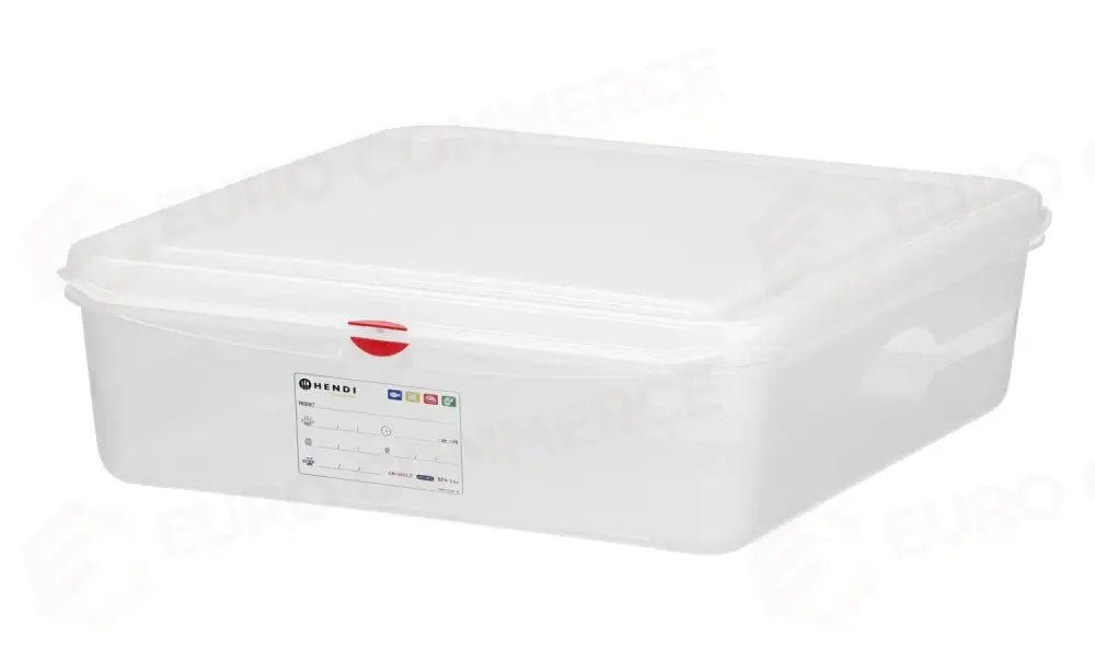 CONTENITORE GN 1/1 POLIPROPILENE GN 1/1 13L TRASPARENTE 530X325X(H)100MM - HENDI