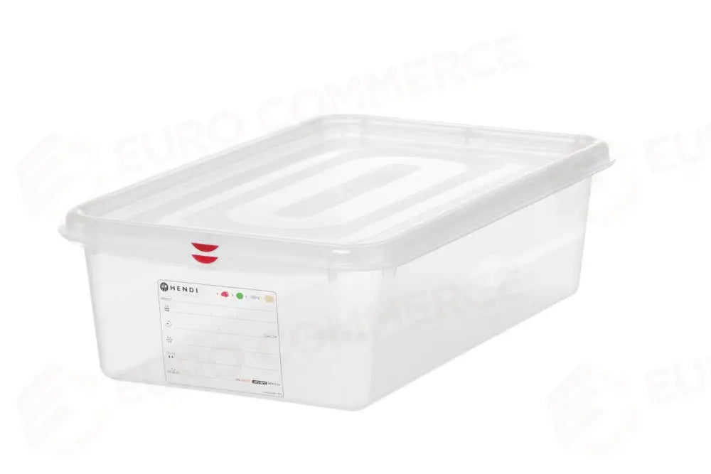 CONTENITORE GN 1/1 POLIPROPILENE GN 1/1 21L TRASPARENTE 530X325X(H)150MM - HENDI