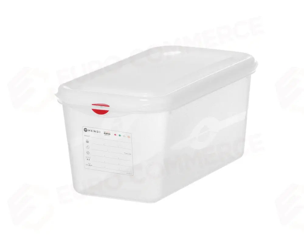 CONTENITORE GN 1/3 POLIPROPILENE GN 1/3 6L TRASPARENTE 325X176X(H)150MM - HENDI