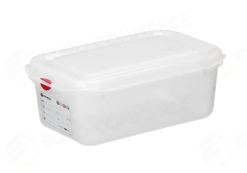 CONTENITORE GN 1/4 POLIPROPILENE GN 1/4 2,8L TRASPARENTE 265X162X(H)100MM - HENDI